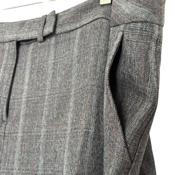 Lane Bryant Tweed Slacks Pants Gray with Teal Detail Cuffs See Measurements - Picture 4 of 8
